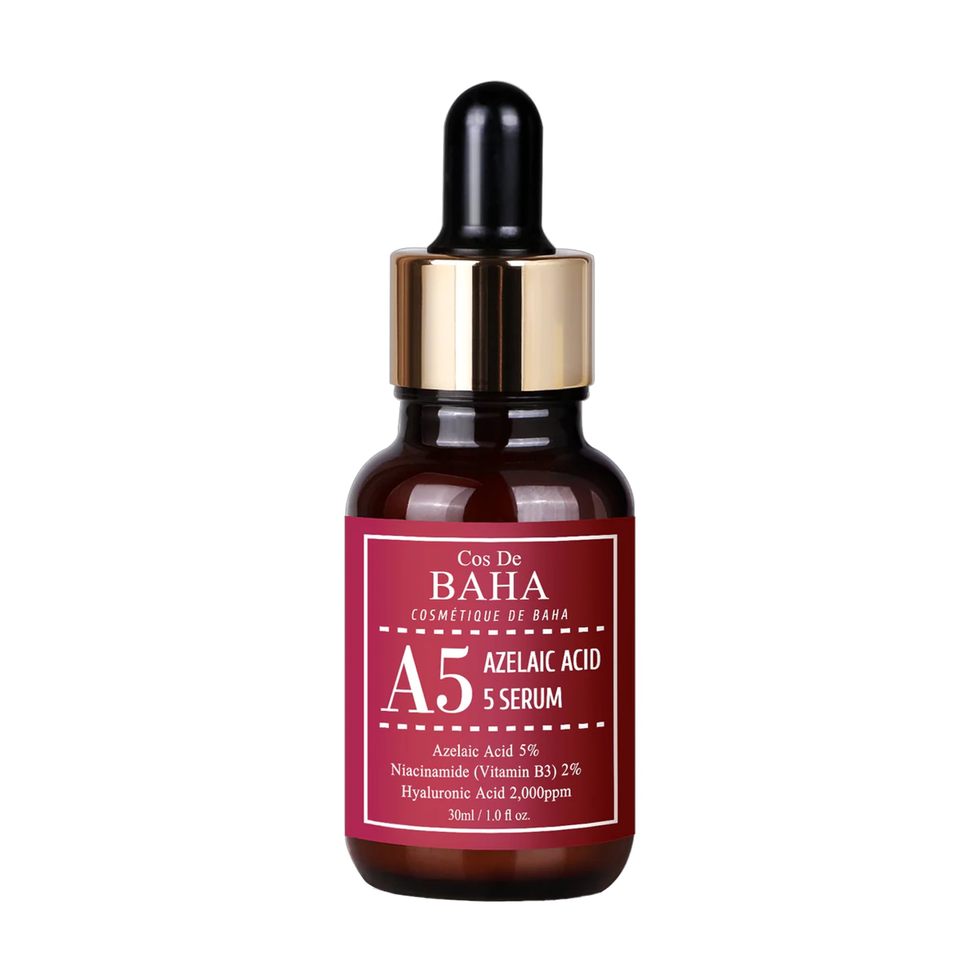 Протизапальна сироватка для обличчя Cos De Baha Azelaic Acid 5 Serum з азелаїновою кислотою 5%, 30 мл